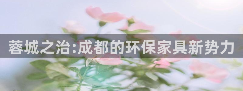 意昂5(KGAME)怎么注册：蓉城之治:成都的环保家具新势力